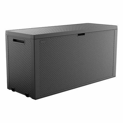 Image of a grey outdoor storage box