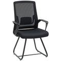 Ergonomic Office Chair with Lumbar Support and Breathable Mesh Back Black AOSOM