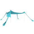 Pop Up Beach Tent With Removable Sidewall And Carry Bag For Camping And Picnics Sky Blue AOSOM