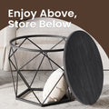 Set of 2 Round Coffee Tables Modern Nesting Side Tables for Living Room by Vasagle