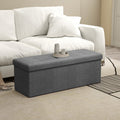 Large Storage Ottoman Bench for Bedroom or Living Room 110 cm Padded Seat by Songmics