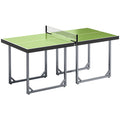 HOMCOM 6ft Table Tennis Table, Ping Pong Table with Net, Foldable and Portable Ping Pong Set for Indoor Use, Easy Assemble, Midsize, Green