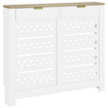 Wooden Radiator Cover with Storage Drawers Ideal for Hallways or Living Rooms White