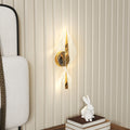 Gold LED Spiral Wall Lights 2 Pack Adjustable Colour Temperature for Modern Interiors
