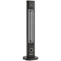 Outsunny black infrared patio heater with knob control on white background