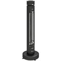Outsunny black oscillating patio heater tower on white background