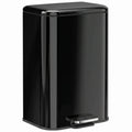 20L steel pedal bin with silver foot pedal on a white background