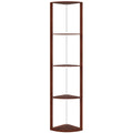 5 Tier LED Floor Lamp With Shelves And Remote Control For Living Room, Brown