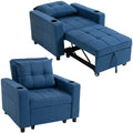 3 in 1 Sofa Bed Convertible Single Sleeper Chair Bed Recliner for Guest Rooms and Lounges Homcom