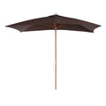3m x 2m Wooden Garden Parasol - Coffee Outsunny