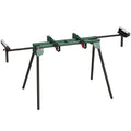Mitre Saw Stand with Adjustable Rollers for Stable Timber Cutting Green