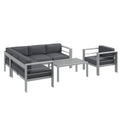 Image of a Grey Outsunny Garden Sofa Set With Table