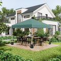 Image of an Outsunny 3m x 3m Pop Up Gazebo With 2 Sides, Legs Weights, Carrying Case, Green