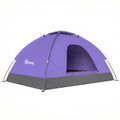 2 Person Camping Tent with Mesh Windows for Fresh Air and Bug Protection Light Purple
