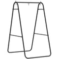 Hammock Chair Stand for Indoor or Outdoor Relaxation with Weather Resistant Steel Frame Black AOSOM