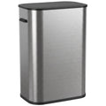 HOMCOM 55L touchless sensor kitchen bin in silver tone stainless steel, studio shot