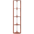 Brown Corner Floor Lamp with Dimmable Warm White LED Light for Living Room or Bedroom by HOMCOM