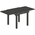 Extendable Garden Dining Table for Flexible Outdoor Meals and Gatherings Black Outsunny