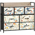 7 Drawer Chest of Drawers with Spacious Storage for Bedroom or Living Room White