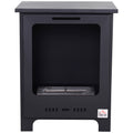 Freestanding Ethanol Fireplace for Instant Smoke Free Warmth in Small Rooms Black