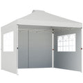 3x3m Pop Up Gazebo with Sidewalls and Windows for Outdoor Events and Shelter Outsunny