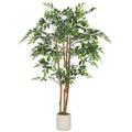 150cm Artificial Ficus Tree with Realistic Wood Trunk for Indoor Decoration Green