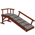 Pet Ramp for Beds and Sofas with Non Slip Surface and Guardrails for Older Pets Brown and Grey AOSOM
