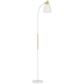 White Adjustable Floor Lamp for Living Room with Spotlight and Rocker Switch