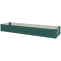 Galvanised Steel Raised Garden Bed 60 x 240cm With Open Bottom For Easy Drainage AOSOM