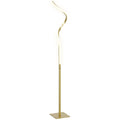 Gold LED Floor Lamp with 3 Brightness Levels Dimmable Standing Light with Foot Switch by HOMCOM