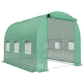 Walk In Greenhouse With Shelves For Organised All Season Plant Growing Green Outsunny