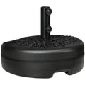 Black Half Parasol Umbrella Base Fillable With Water or Sand by Outsunny