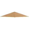 3 x 3 m Garden Gazebo Roof Canopy Replacement With Drainage Holes Top Cover Beige AOSOM