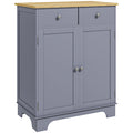 Kitchen Storage Cabinet with Drawers and Adjustable Shelves for Organised Worktops Grey Oak Homcom