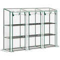 46 x 215cm Nine Shelf Walk In Greenhouse Portable Plant Grow House by Outsunny