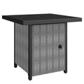 Gas Fire Pit Table with Adjustable Heat and Hidden Gas Storage for Garden Evenings, 40,000BTU, Black Outsunny