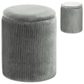 Ottoman Storage Bench with Reversible Table Lid and Hidden Compartment Grey AOSOM