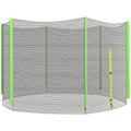 10ft Trampoline Net Replacement with Zipped Entrance and Pole Covers Green by SPORTNOW AOSOM