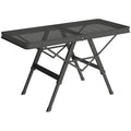 Folding Picnic Table with Adjustable Height for Easy Outdoor Seating Black