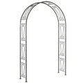 Metal Garden Arch for Climbing Plants and Outdoor Decorations Black Outsunny