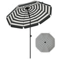 1.8m Beach Umbrella with Adjustable Tilt and Carry Bag for Easy Sun Protection (UPF30+) Outsunny