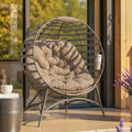 Egg Chair With Soft Cushion Folding Frame - Relax and Unwind In Style - Indoor or Outdoor Use