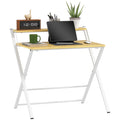 Compact Folding Computer Desk with Storage Shelf for Home Office and Study by HOMCOM