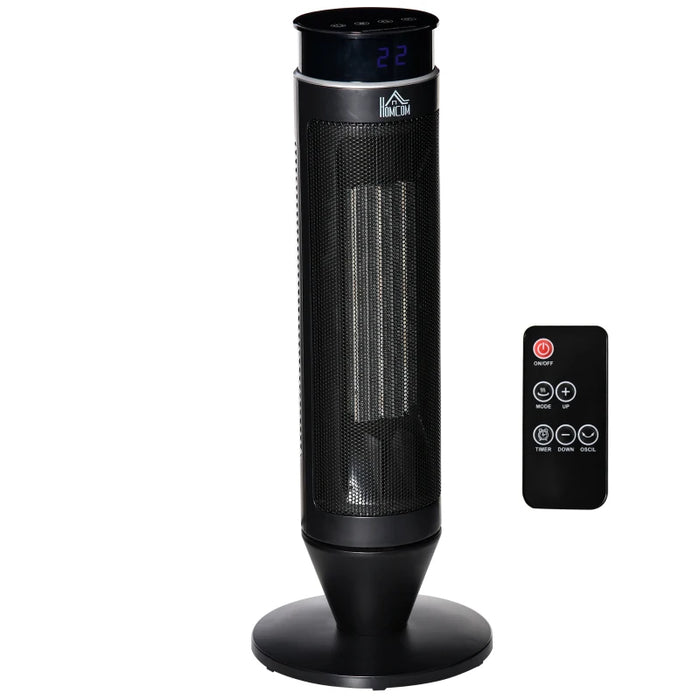 Ceramic Tower Heater, 2 Heat/Fan, Oscillation, 1000W/2000W