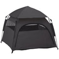 Foldable Dog Cat Tent with Water Resistant Oxford and Carry Bag for Extra Large Dogs Charcoal Grey by PawHut