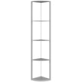 5 Tier LED Floor Lamp With Shelves And Remote Control For Living Room Or Bedroom Grey