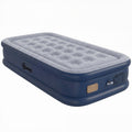 Single Inflatable Mattress with Built In Pump for Camping or Guests Grey