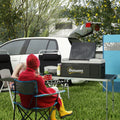 16L Portable Car Fridge with Adjustable Temperature for Travel and Camping Black Grey AOSOM