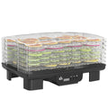 Six-Tray Food Dehydrator Adjustable Temperature 40-70 Degrees Fahrenheit Black by HOMCOM