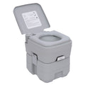 Portable Camping Toilet with Carry Handle for Easy Travel and Outdoor Use Grey